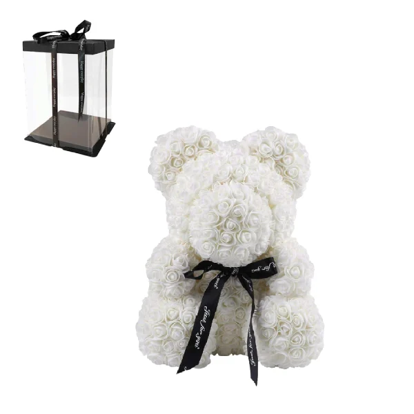 ROSE BEAR ΑΡΚΟΥΔΑΚΙ ΛΕΥΚΟ 40CM